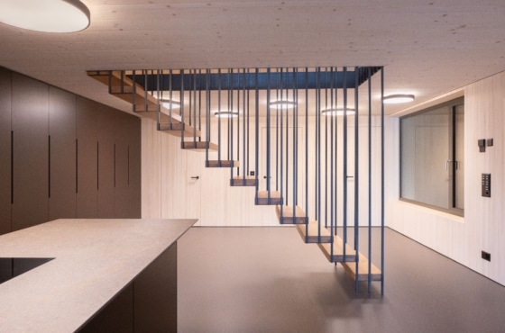 Freistehende Treppe vom EG ins OG