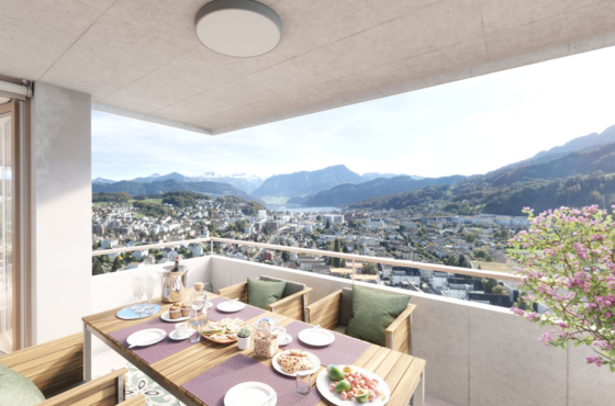 Ausblick Balkon