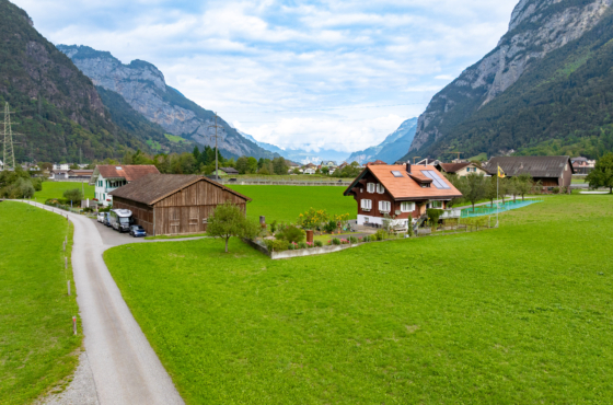 Einfamilienhaus mit Blick Richtung Norden